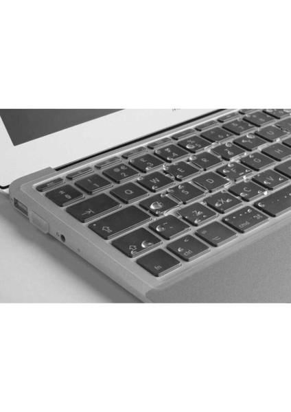 Apple Macbook 13 Air M1 M2 Çip 2020 A2337 Şeffaf Klavye Koruyucu Sıvı ve Toz Koruyucu Türkçe Q Klavye Ped