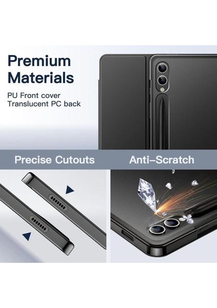 Samsung Galaxy Tab S7 Fe Lte T737 + Ekran Koruyucu + Kalem Smart Kapak Tablet Kılıfı 12.4 Inç modelleri