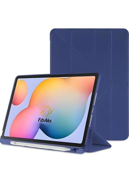Samsung Galaxy Tab S9 Plus SM-X810 - S9 Fe Plus SM-X610 12.4 Kılıf Kalem Bölmeli Katlanabilir Standlı Koruyucu Kapak