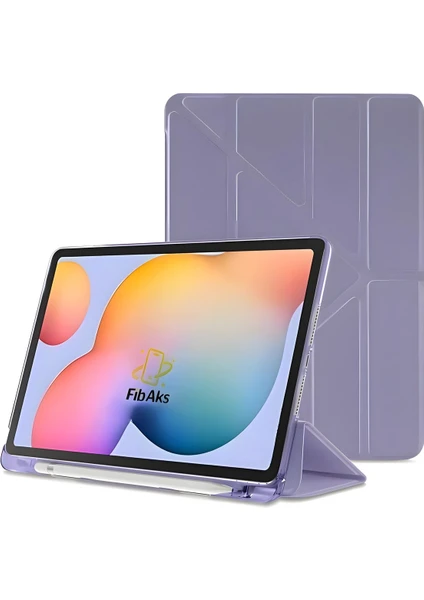 Apple iPad 7. 8. 9. Nesil 10.2 Kılıf Tri Folding Standlı Kalemlikli Kalem Bölmeli 3 Katlamalı Standlı Uyku Modlu Smart Kapak