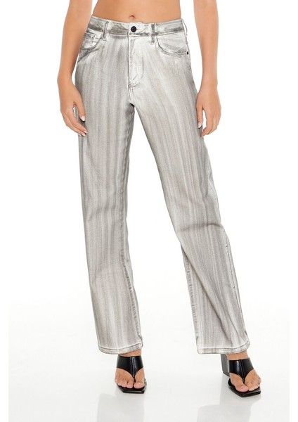 F21 Brushed High-Rise Straight Jean Pantolon
