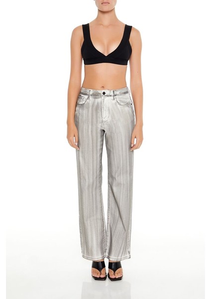 F21 Brushed High-Rise Straight Jean Pantolon