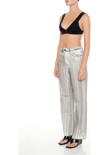 F21 Brushed High-Rise Straight Jean Pantolon
