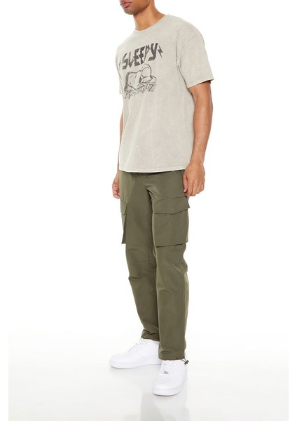 Slim-Fit Ipli Kargo Pantolon indirimleri