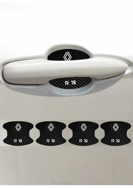 Karbon Desenli Renault R 19 Modeline Uygun Kapı Içi Çizik Koruma ve Estetik Folyo Takımı R 19 Yazılı fiyatları