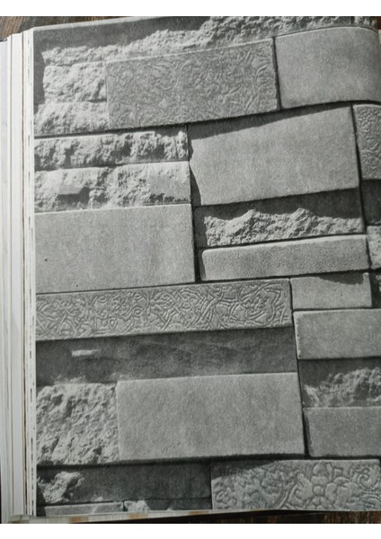 3 Boyutlu Gri Taş Desen Silinebilir Duvar Kağıdı 5 M² fırsatları