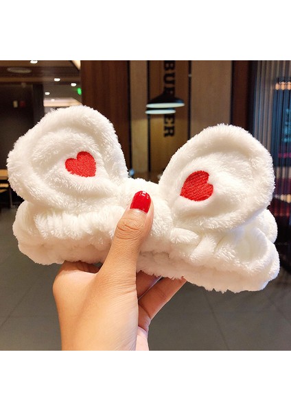 Yüz Yıkama Bandı Yumuşak Sıcak Mercan Polar Hayvan Kulaklar Bayanlar Kafa Bandı Kızlar Başörtüsü Moda Saç Aksesuarları (Yurt Dışından)