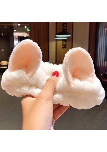 Yüz Yıkama Bandı Yumuşak Sıcak Mercan Polar Hayvan Kulaklar Bayanlar Kafa Bandı Kızlar Başörtüsü Moda Saç Aksesuarları (Yurt Dışından)