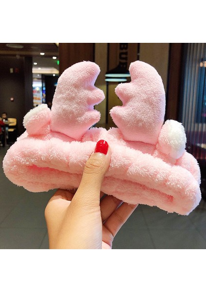 Yüz Yıkama Bandı Yumuşak Sıcak Mercan Polar Hayvan Kulaklar Bayanlar Kafa Bandı Kızlar Başörtüsü Moda Saç Aksesuarları (Yurt Dışından)