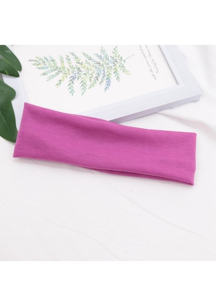 Elastik Pamuklu Saç Bandı, Şık Saç Bandı, Kadın Katı Koşu Spor Yoga Saç Bandı, Elastik Makyaj Saç Aksesuarları (Yurt Dışından)