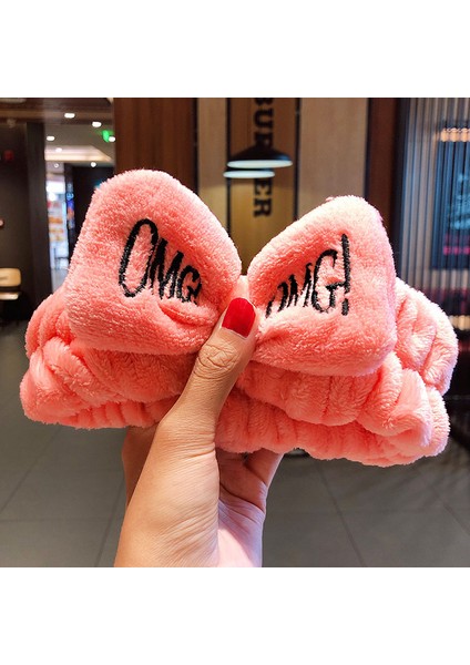 Yüz Yıkama Bandı Yumuşak Sıcak Mercan Polar Hayvan Kulaklar Bayanlar Kafa Bandı Kızlar Başörtüsü Moda Saç Aksesuarları (Yurt Dışından)