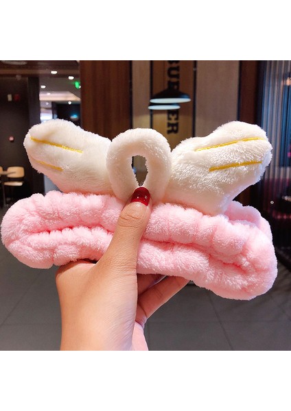 Yüz Yıkama Bandı Yumuşak Sıcak Mercan Polar Hayvan Kulaklar Bayanlar Kafa Bandı Kızlar Başörtüsü Moda Saç Aksesuarları (Yurt Dışından)