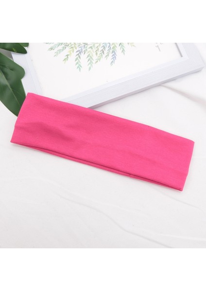 Elastik Pamuklu Saç Bandı, Şık Saç Bandı, Kadın Katı Koşu Spor Yoga Saç Bandı, Elastik Makyaj Saç Aksesuarları (Yurt Dışından)
