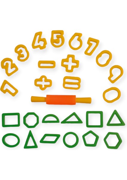 Oyun Hamuru Kalıpları Matematik Seti 27 Parça