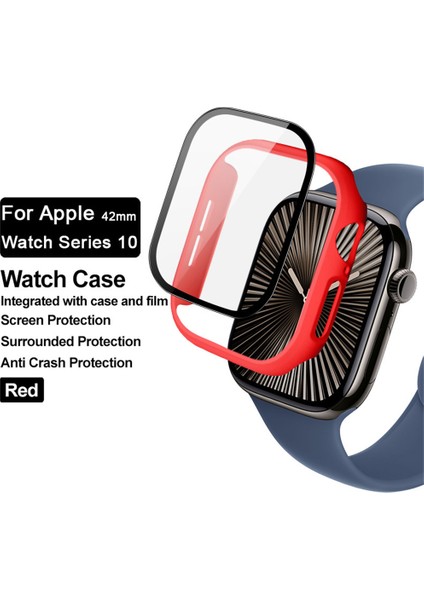 Apple Watch Series 10 42MM Tam Korumalı Temperli Cam Filmli Koruyucu Kılıf (Yurt Dışından) fiyatları