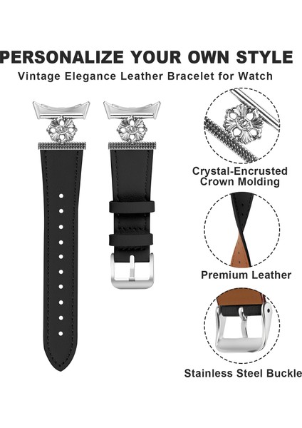 Google Pixel Watch 3 41MM / Watch 2 / Pixel Watch Deri Bant Ayarlanabilir Kayış (Yurt Dışından)