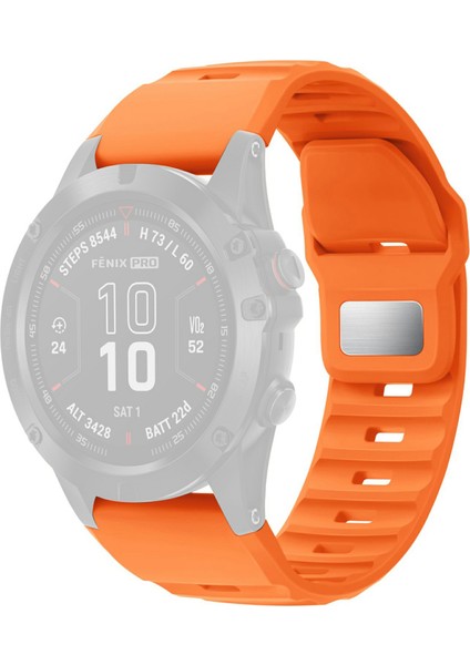 Garmin Fenix 7x Pro / Fenix 7x Quickfit 26MM Yedek Saat Kordonu Silikon Kayış (Yurt Dışından)
