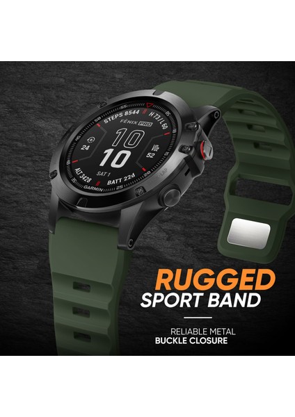 Garmin Fenix 7x Pro / Fenix 7x Quickfit 26MM Yedek Saat Kordonu Silikon Kayış (Yurt Dışından) fiyatları