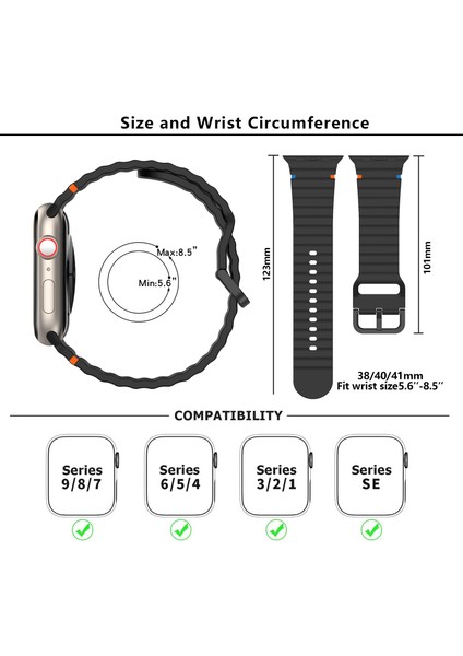 Apple Watch Series 10 42MM / 9 8 7 41MM Silikon Kayış (Yurt Dışından) indirimleri