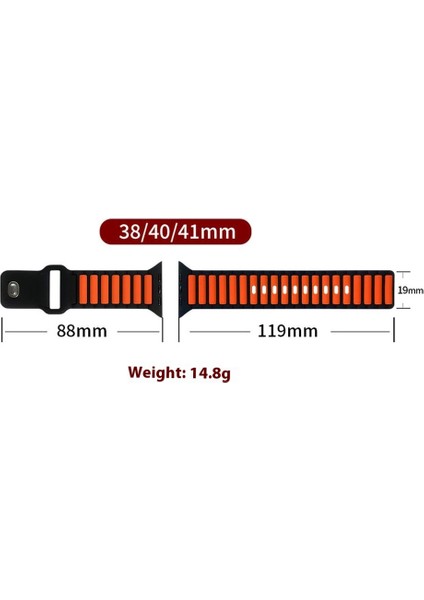 Apple Watch Series 10 42MM / 9 8 7 41MM Çift Renkli Silikon Kayış (Yurt Dışından) fiyatları