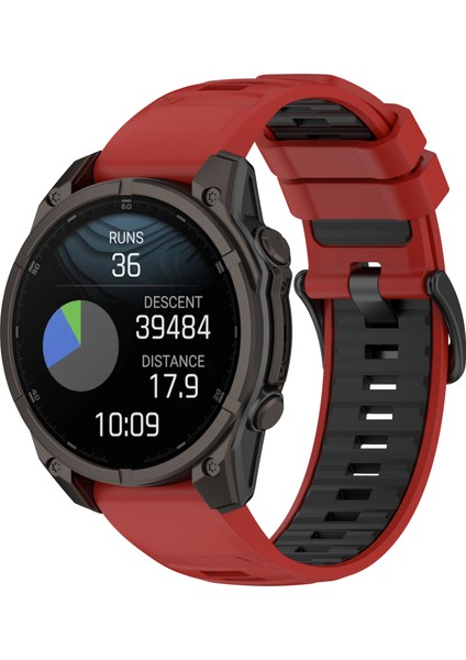 Garmin Fenix 8 47MM / Fenix E 47MM / Quatix 7 Pro Evrensel Silikon Saat Bandı (Yurt Dışından)