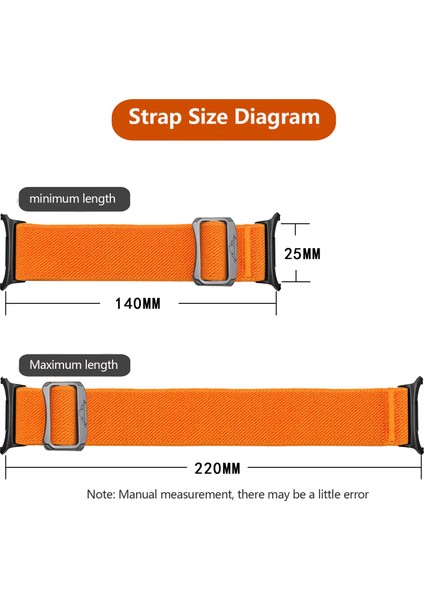 Samsung Galaxy Watch Ultra 47MM Elastik Bant Boğa Başlı Tokalı Naylon Kayış (Yurt Dışından) fiyatları