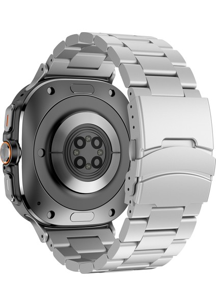 Samsung Galaxy Watch Ultra 47MM Saat Kordonu Titanyum Alaşımlı Üç Boncuklu Bilek Kayışı (Yurt Dışından)