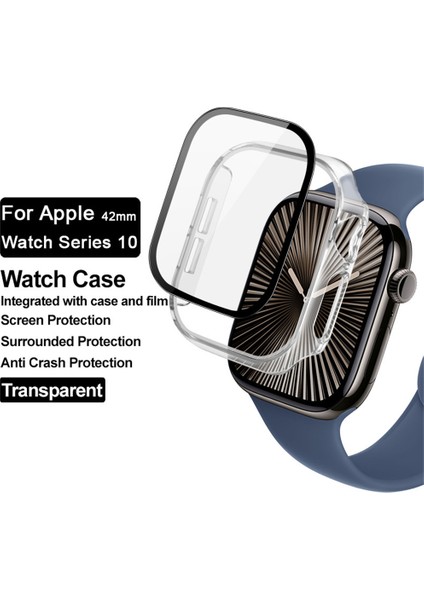 Apple Watch Series 10 46MM Tam Korumalı Temperli Cam Filmli Koruyucu Kılıf (Yurt Dışından) modelleri