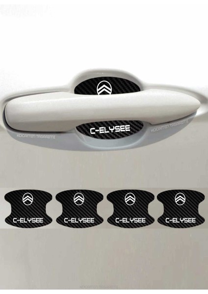 Karbon Desenli Citroen C-Elysee Modeline Uygun Kapı Içi Çizik Koruma ve Estetik Folyo Takımı C-Elysee Yazılı fiyatları