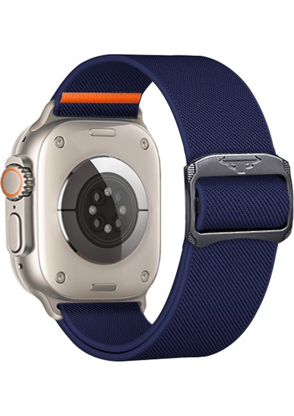 Apple Watch Series 10 42MM / 9 8 7 41MM Elastik Bant Naylon Kayış (Yurt Dışından)
