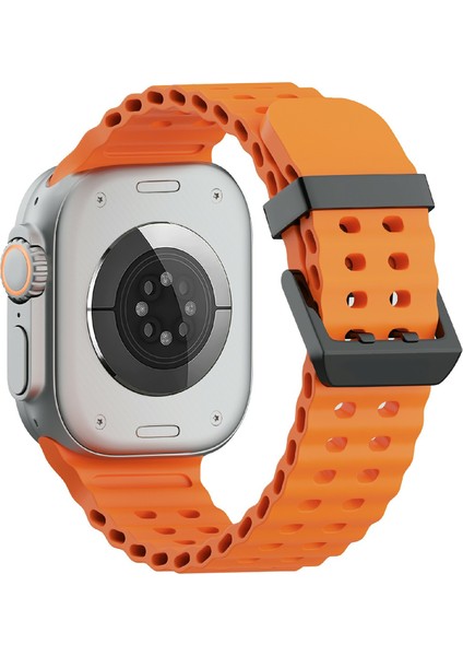 Apple Watch Series 10 46MM / Ultra 2 Ultra 49MM / Series 9 8 7 45MM Silikon Kayış (Yurt Dışından)