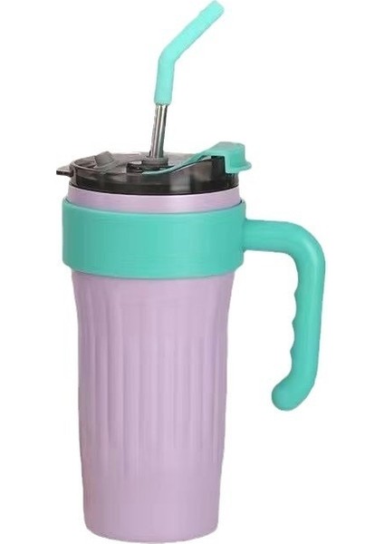 Big Mac Paslanmaz Çelik Büyük Kapasiteli Pipetli Termos Bardak (Yurt Dışından)