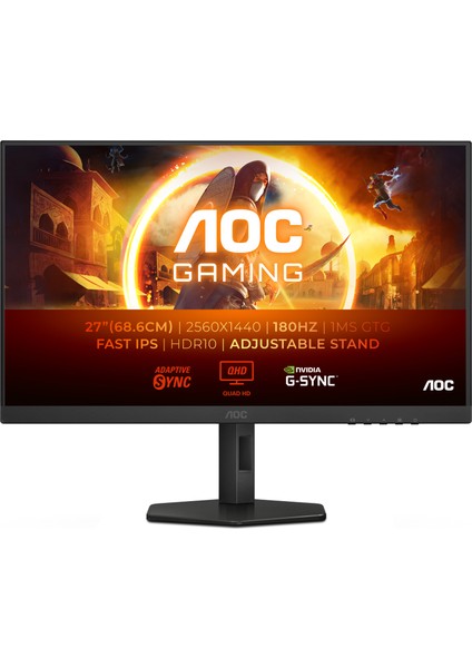 Aoc Q27G4XF 27" 180 Hz 0.5 Ms Adaptive-Sync Qhd Fast IPS HDR10 Oyuncu Monitörü