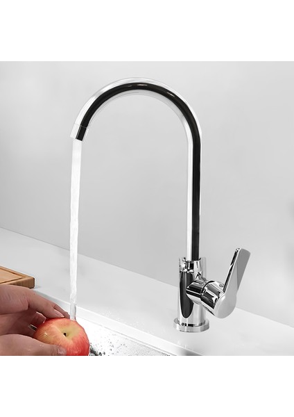 Polo Uzun Kuğu Batarya Krom Lavabo Banyo Mutfak Musluğu Mermer Tezgah Üstü Çift Su Giriş Evye fırsatları