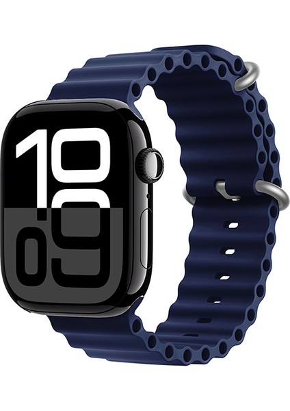 - ​​​Apple Watch 38mm - Kordon Silikon Kordon - KRD-75 - Lacivert - T24982