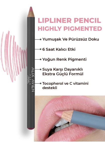 Dudak Kalemi Lipliner Pencil 10 Star Pink - Dağılma Yapmayan 6 Saate Kadar Kalıcı Etki