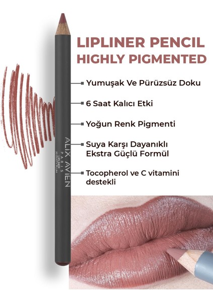 Dudak Kalemi Lipliner Pencil 20 Dusty Plum - Dağılma Yapmayan 6 Saate Kadar Kalıcı Etki