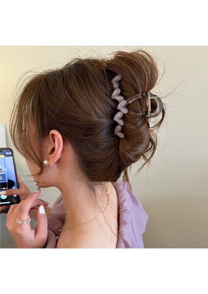 2024 Yeni Buzlu Dalga Klipsi, High-End Köpekbalığı Klipsi Saç Aksesuarları (Yurt Dışından)