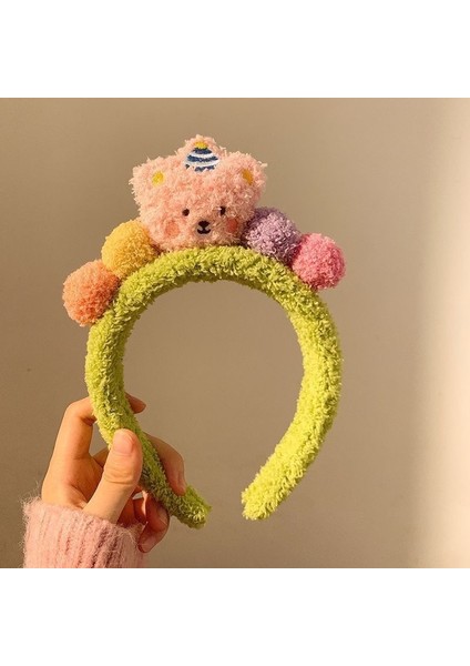 Yeni Sevimli Karikatür Yüz Yıkama Bandı ve Kafa Bandı, Yüz Yıkama Maskesi Kafa Bandı, Kaymaz Peluş Kafa Bandı (Yurt Dışından)