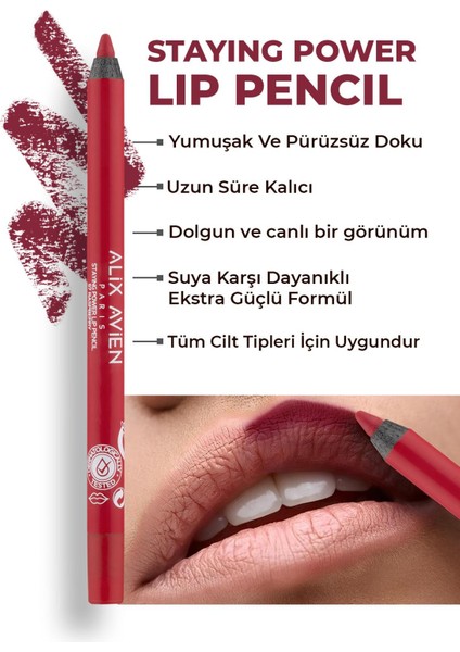 Uzun Süre Kalıcı Suya Dayanıklı Dudak Kalemi - Staying Power Lip Pencil 57 Rasberry