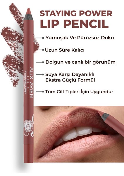 Uzun Süre Kalıcı Suya Dayanıklı Dudak Kalemi - Staying Power Lip Pencil 54 Spicy Terracotta