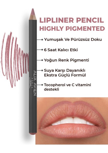 Dudak Kalemi Lipliner Pencil 03 Sheer Coral - Dağılma Yapmayan 6 Saate Kadar Kalıcı Etki