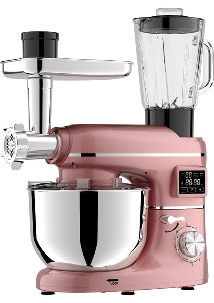 Sm 1504BML LED Ekranlı Kıyma Çekme Aparatlı Blender Stand Mikser Mutfak Şefi 1500W