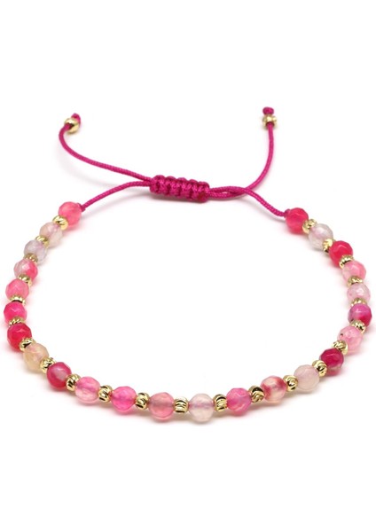 Akik Doğal Taş Makrome Örme Bileklik Fasetli Küre Kesim fiyatları