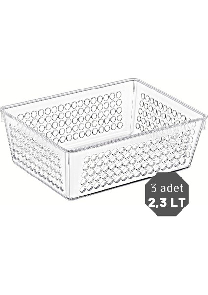 2,3 lt Handy Buzdolabı & Dolap İçi Düzenleyici Organizer 3 Adet 23. 5 x 15 .5 x 6 cm