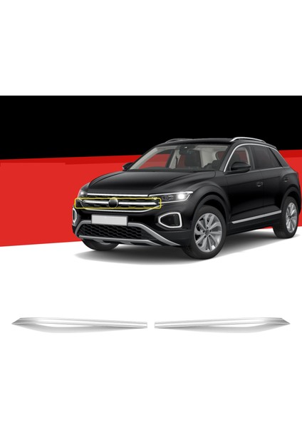Vw T-Roc Makyajlı Krom Ön Panjur 2 Prç. 2021 Üzeri