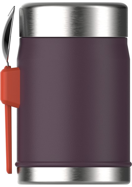 Classic Paslanmaz Çelik Mor Yemek Termosu Kaşıklı 0.40L