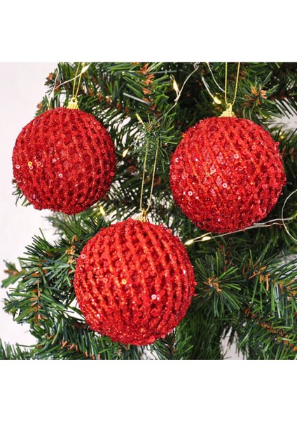 Yılbaşı Ağaç Süsleme Topu Masal Gece 8 cm 3lü