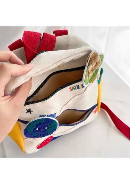 Çocuk Planet Colorblock Küçük Sırt Çantası (Yurt Dışından)