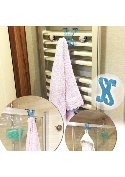 Hang It Pratik Kolay Taşımabilir Havlupan 2 Kancalı Banyo Askısı (4825)